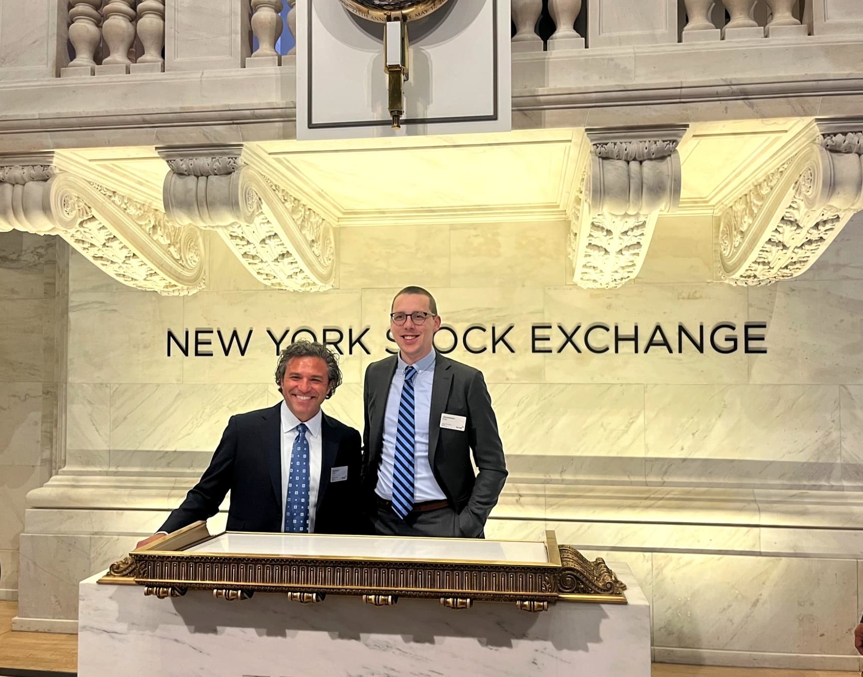 David Duley and Jon Ragsdale at the New York Stock Exchange