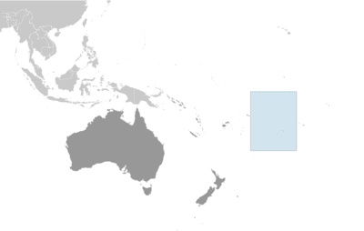 Locator map for Cook Islands