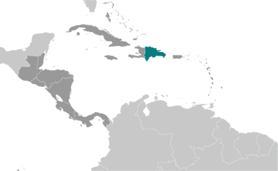 Locator map for The Dominican