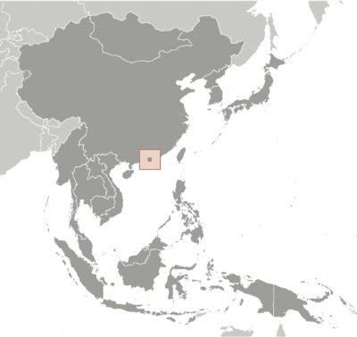 Locator map for Hong Kong