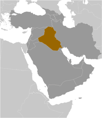 Locator map for Iraq