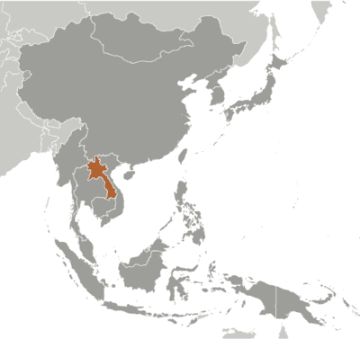 Locator map for Laos