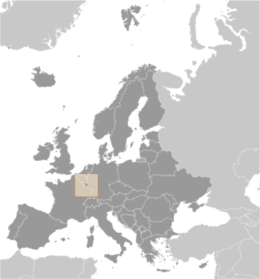 Locator map for Luxembourg