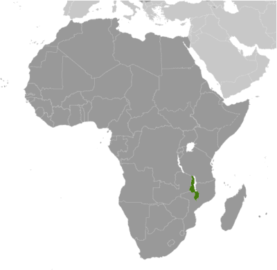 Locator map for Malawi