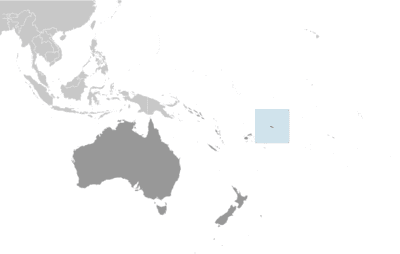 Locator map for Samoa
