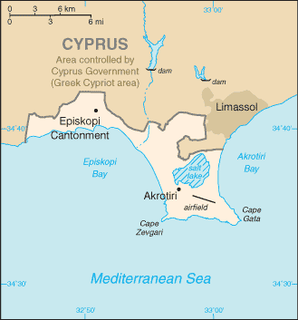 Map for Akrotiri