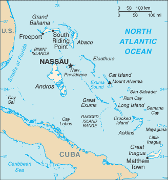 Map for The Bahamas
