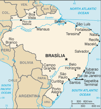 Map for Brazil