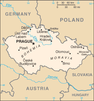 Map for Czechia