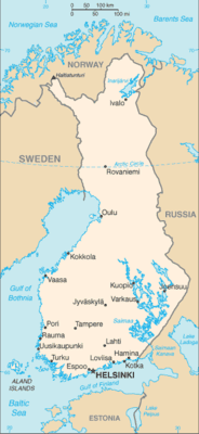 Map for Finland