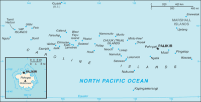 Map for Micronesia