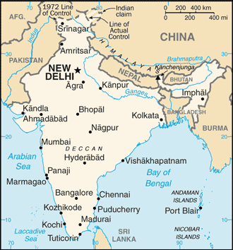 Map for India