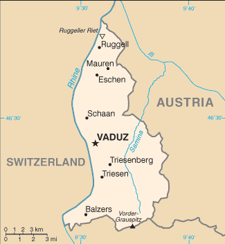 Map for Liechtenstein