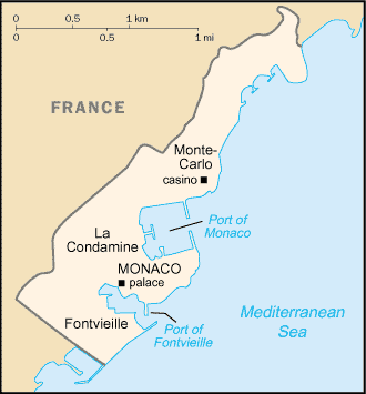 Map for Monaco