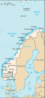 Map for Norway