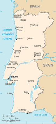 Map for Portugal