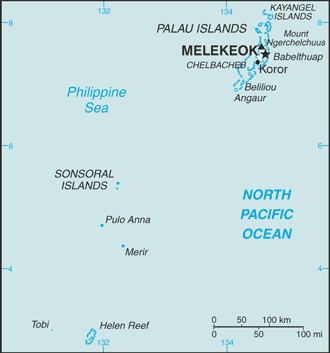 Map for Palau