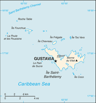 Map for Saint Barthelemy