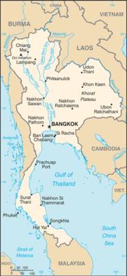 Map for Thailand
