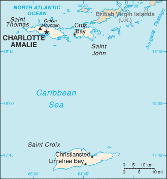 Map for Virgin Islands