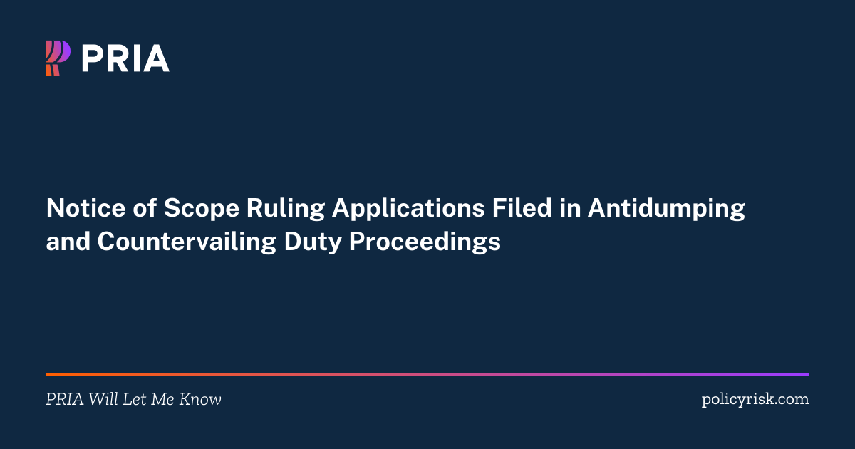 2026-06327 | Notice of Scope Ruling Applications Fil… | PRIA