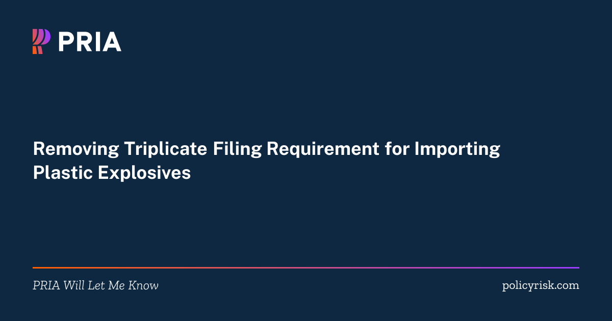 2026-08920 | Removing Triplicate Filing Requirement… | PRIA