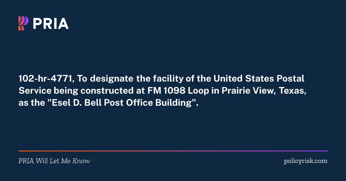 102-hr-4771 | To designate the facility of the Unite… | PRIA