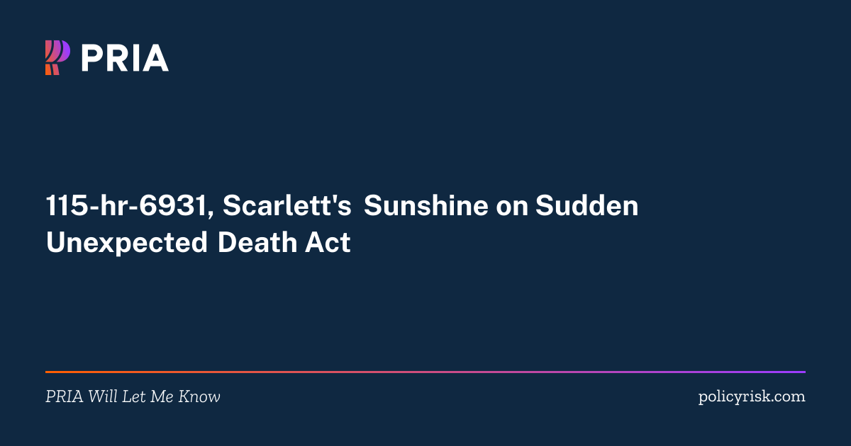 115-hr-6931 | Scarlett's Sunshine on Sudden Unexpect… | PRIA