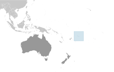 Map showing the location of American Samoa