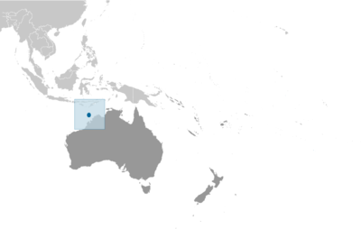 Map showing the location of Ashmore and Cartier Islands