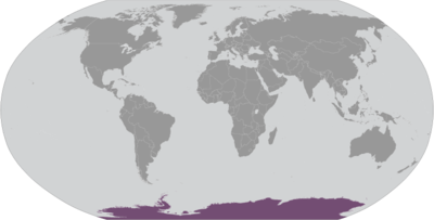 Map showing the location of Antarctica