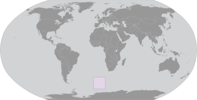 Map showing the location of Bouvet Island