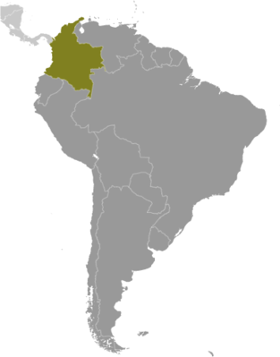 Map showing the location of Colombia