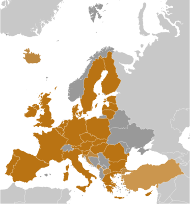 Map showing the location of European Union