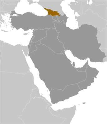 Map showing the location of Georgia