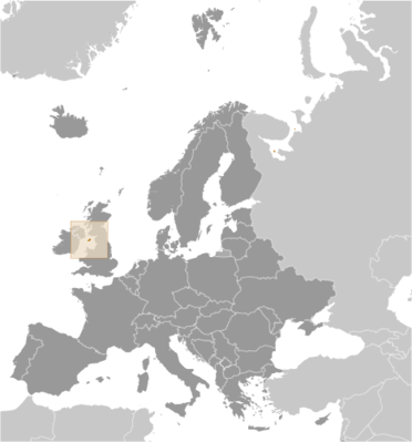 Map showing the location of Isle of Man