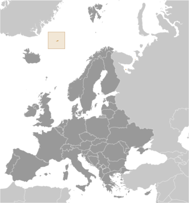 Map showing the location of Jan Mayen
