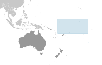 Map showing the location of Kiribati