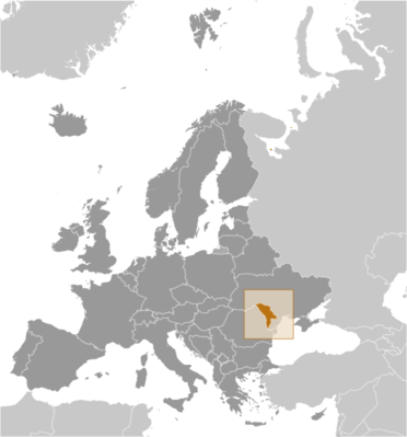 Map showing the location of Moldova (Republic of Moldova)