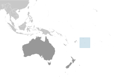 Map showing the location of Niue