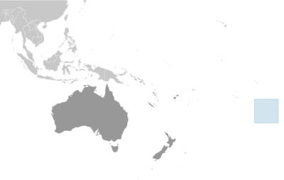 Map showing the location of Pitcairn Islands