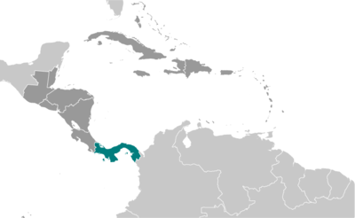 Map showing the location of Panama