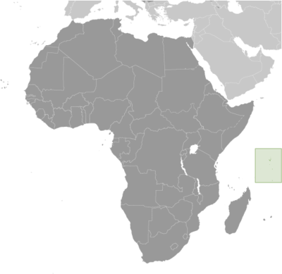 Map showing the location of Seychelles