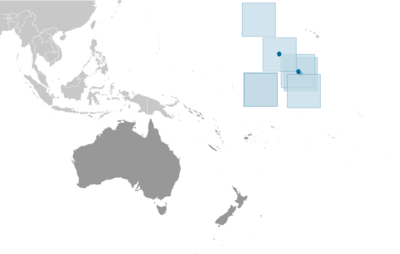 Map showing the location of Baker Island, Howland Island, Jarvis Island, Johnston Atoll, Kingman Reef, Midway Islands, Palmyra Atoll