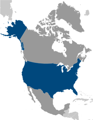 Map showing the location of United States