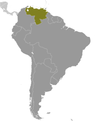 Map showing the location of Venezuela