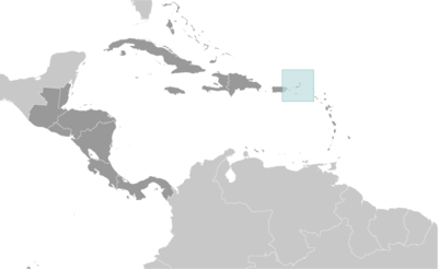 Map showing the location of British Virgin Islands