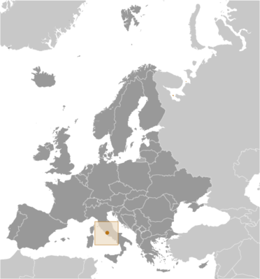 Map showing the location of Holy See (Vatican City)