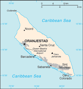 Regional map of Aruba