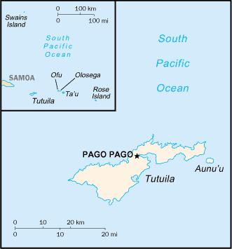 Regional map of American Samoa